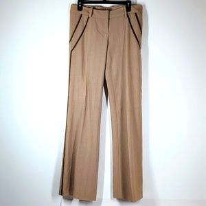 Gavin Velvet Stripe Tan Dress Pants 8 NWT